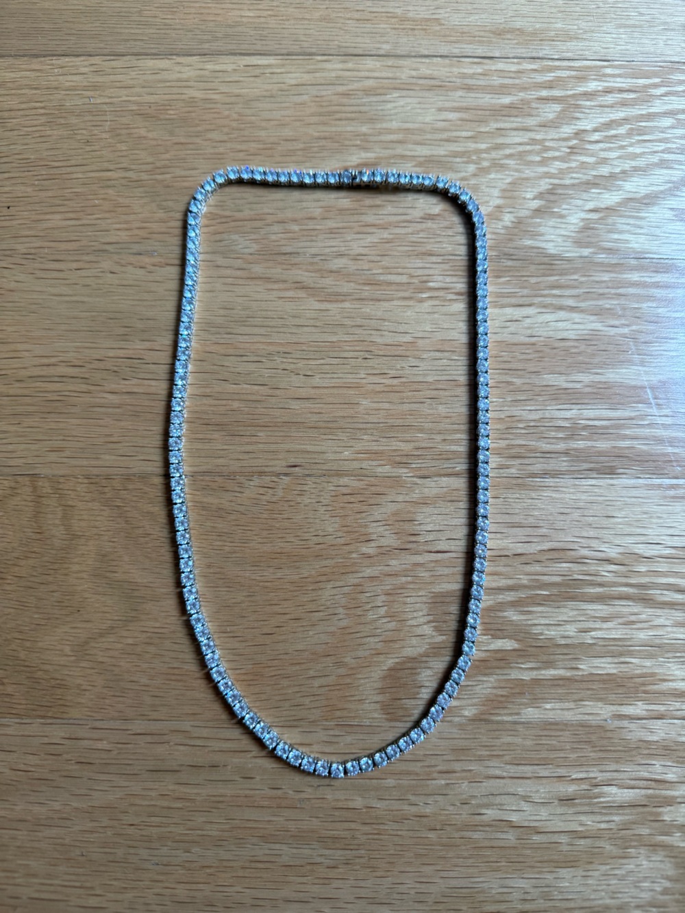 Silver Crystal Tennis Necklace - Elegant Women's Accessory